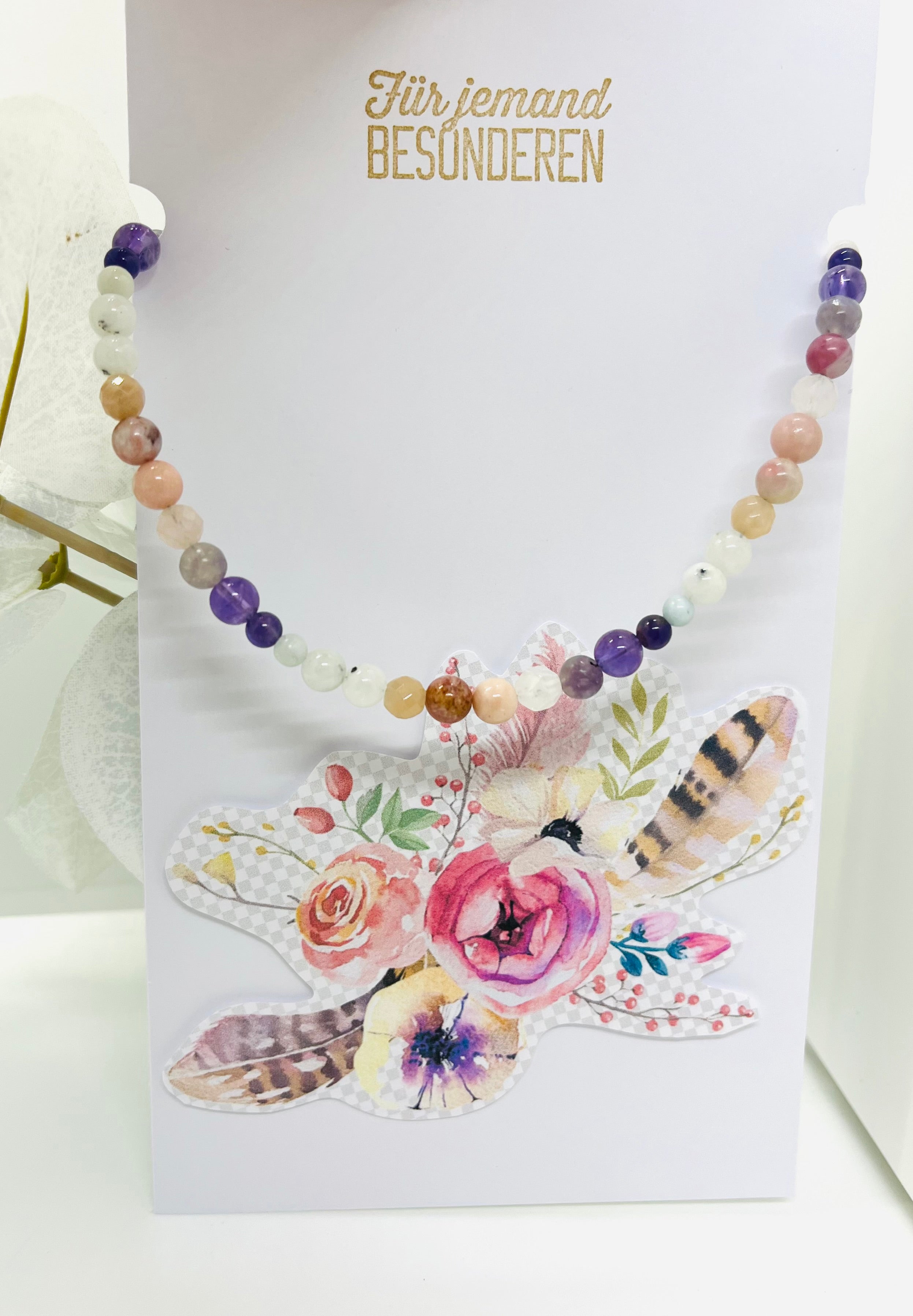 Personalisierte Namenskette Erwachsene mit Beschreibung