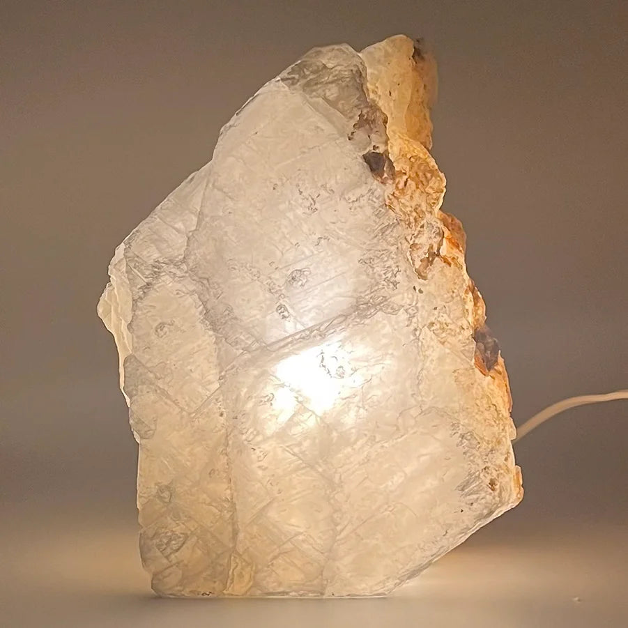 Marienglas Selenit Lampe XXL