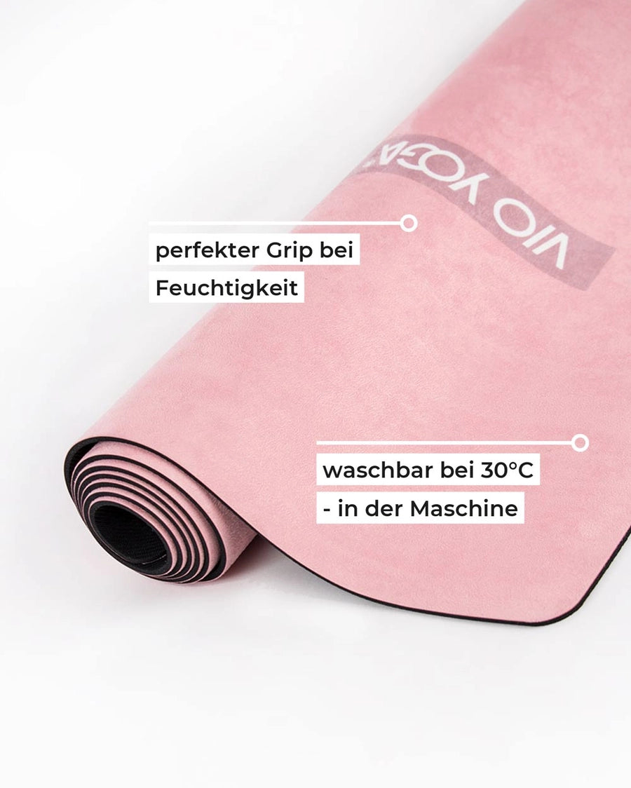 Yogamatte Samtteppich Rosa • Uni (FSC)