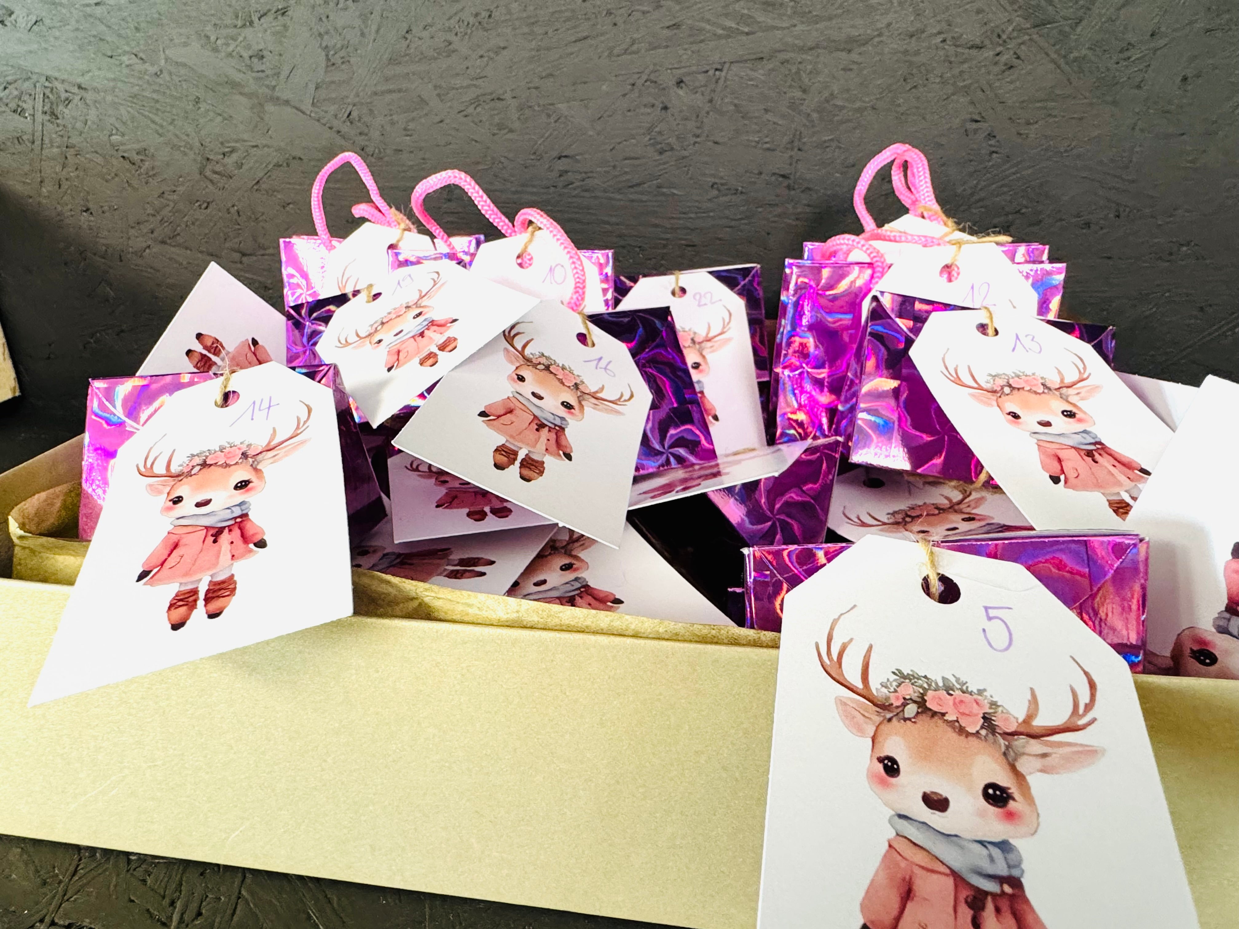 Adventskalender Heilsteine Kinder 2025 limitiert Farbe und Säckchen variieren