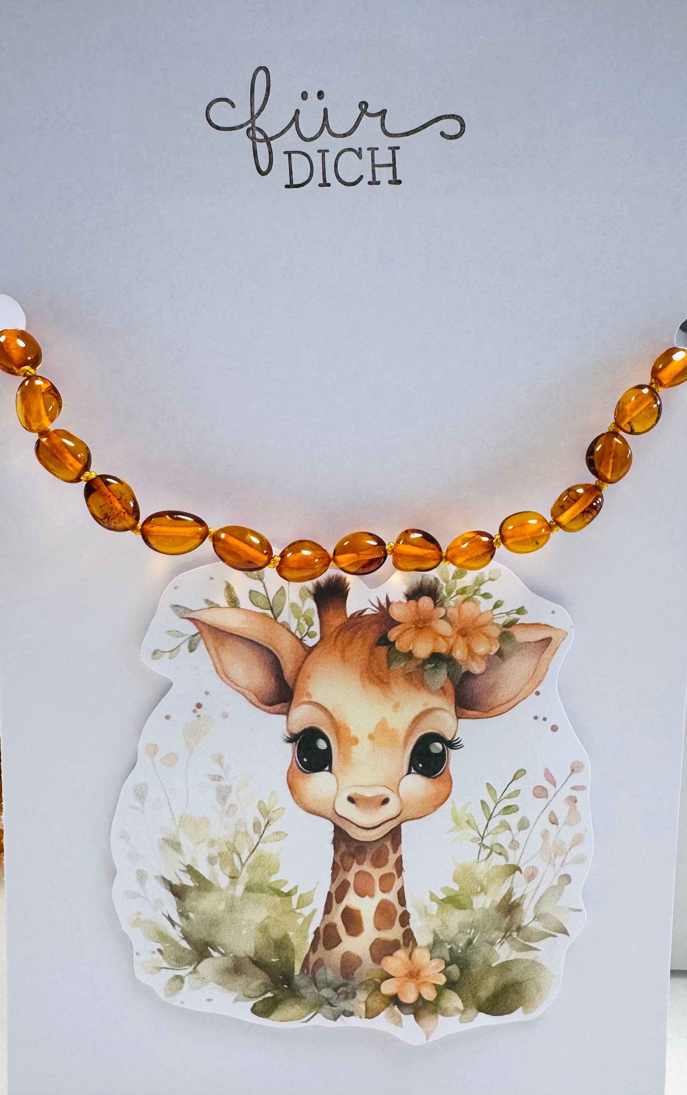 Natur Bernsteinkette Baby Giraffli