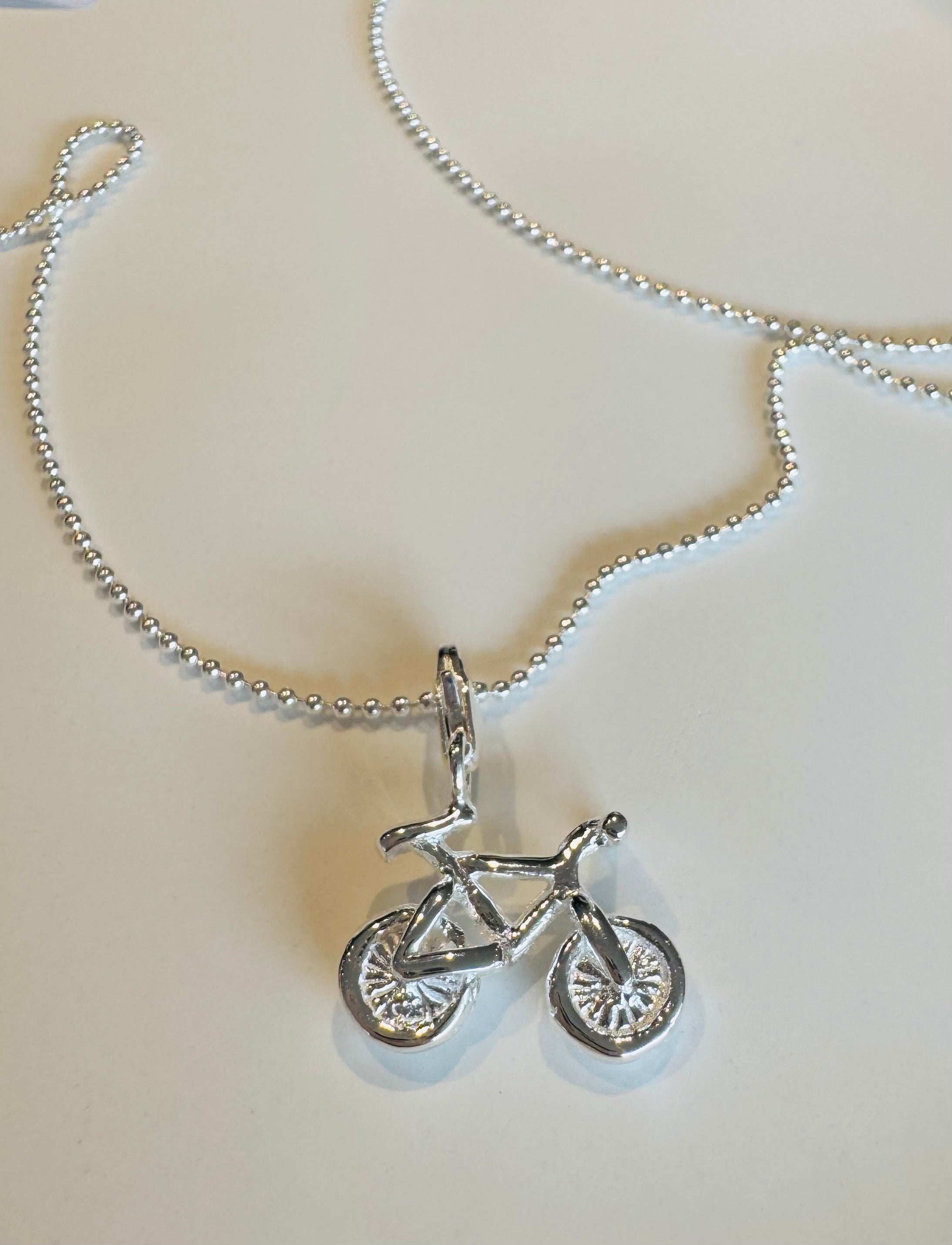 Silberkette mit Bike Anhänger Silber