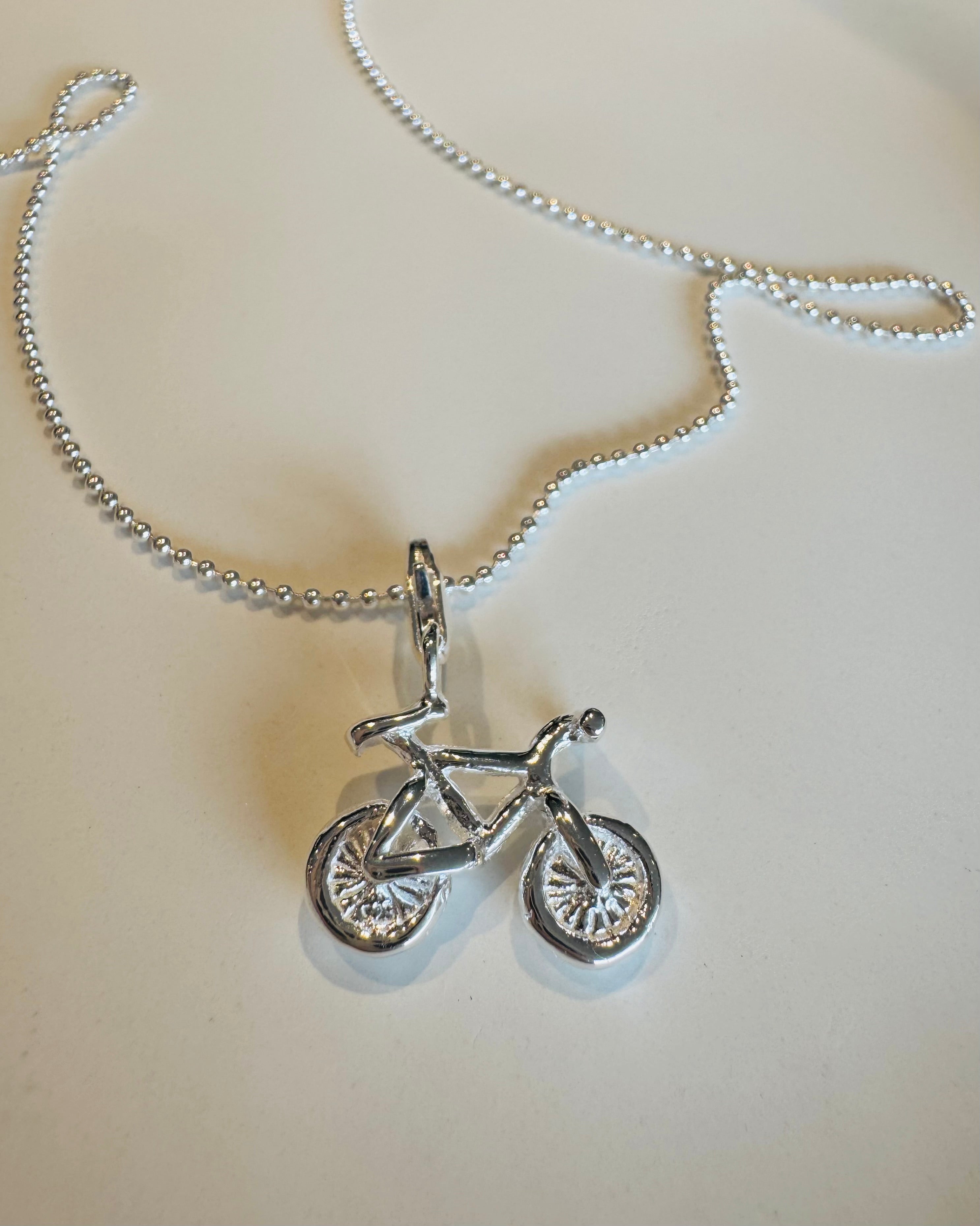 Silberkette mit Bike Anhänger Silber